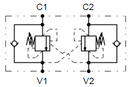 Dual Counter Balance Valve Internal Vent