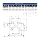 Manual Diverter Valve - 3 Port Push/Pull