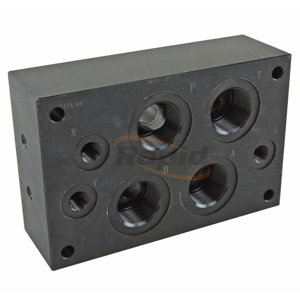 Cetop 7 Subplate, Rear Ports, 1"BSPP