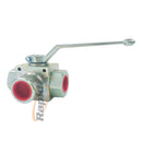 Ball Valve, 3 Way L port, 3/8 BSPP, 35 lpm, 400Bar